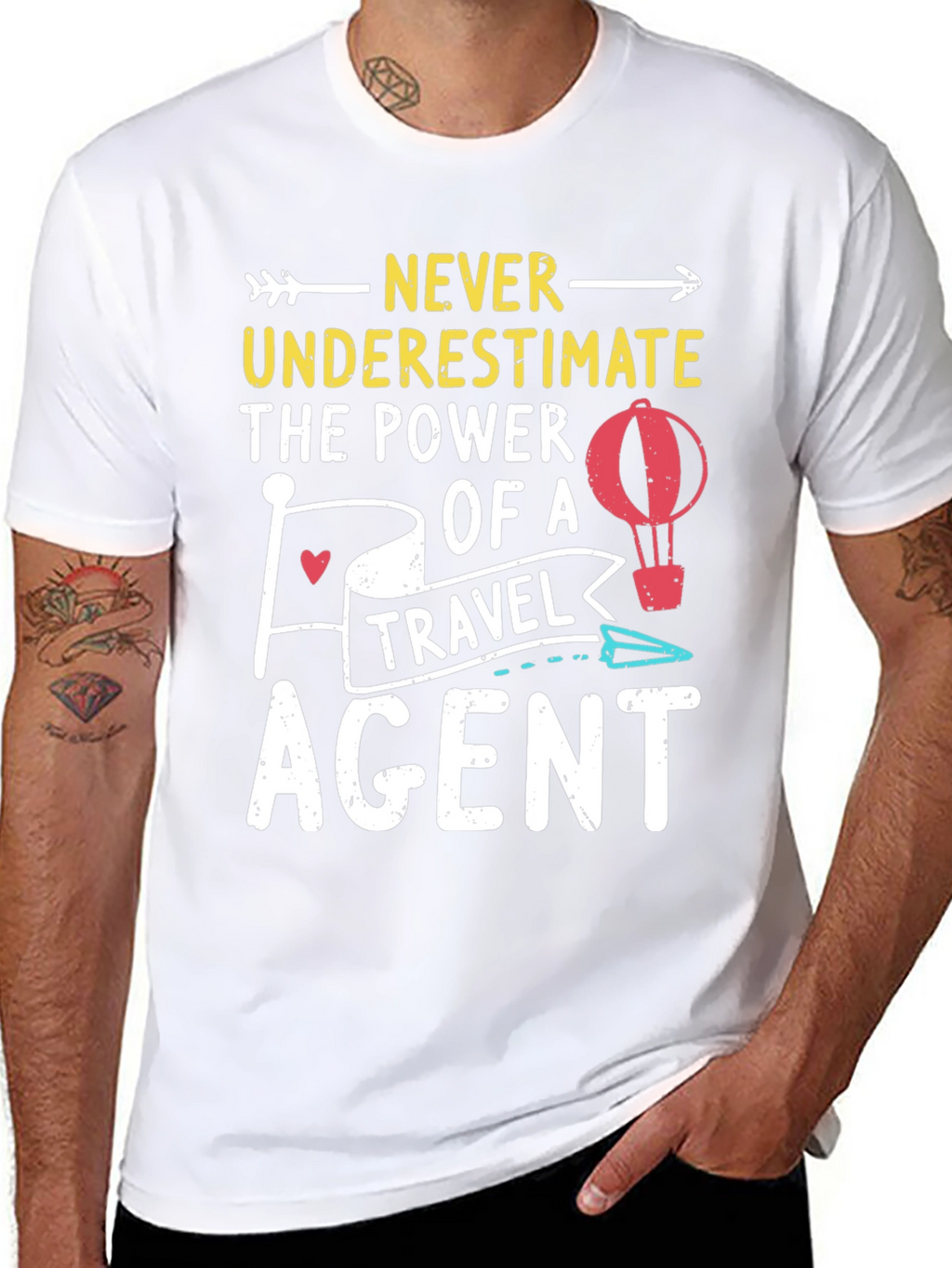 Never Underestimate Travel Agent Graphic Tee