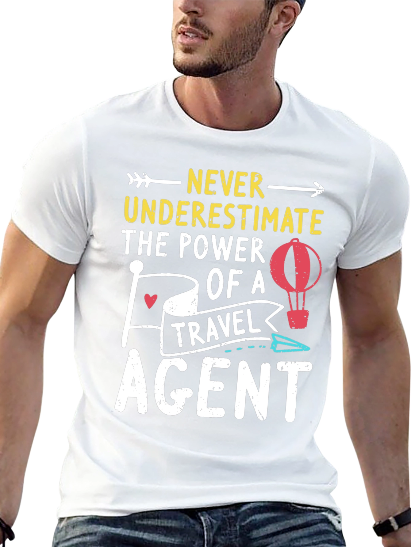 Never Underestimate Travel Agent Graphic Tee