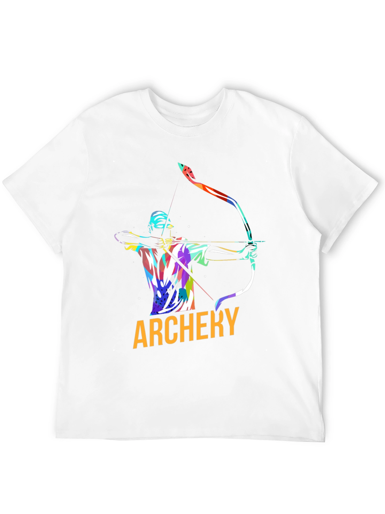 Archery Graphic Tee - Black Cotton Casual Shirt