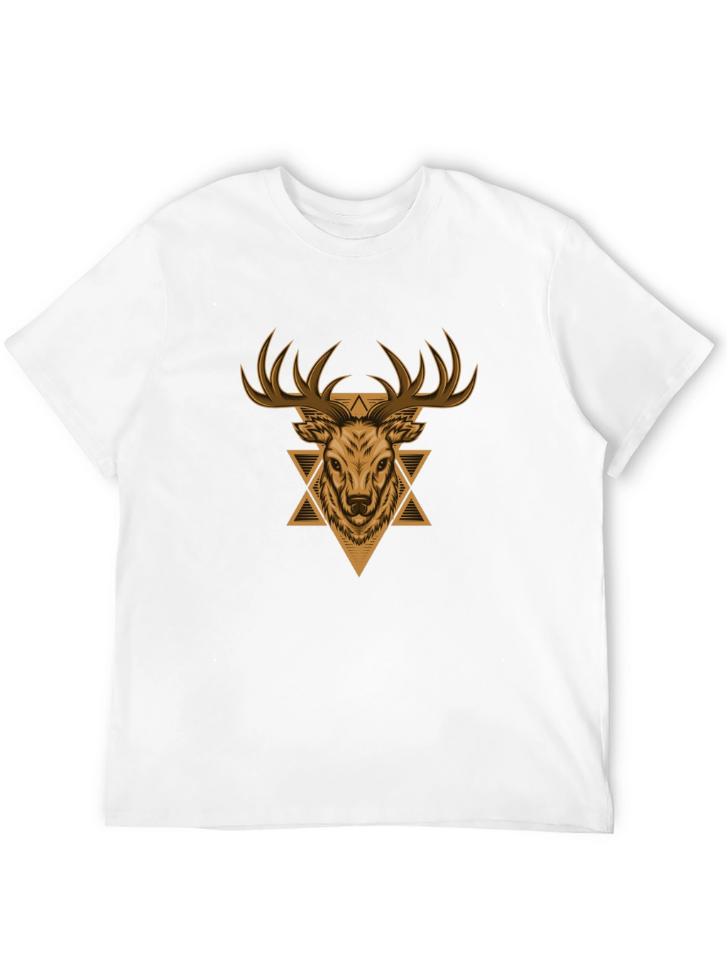 Deer Graphic Print Black T-Shirt