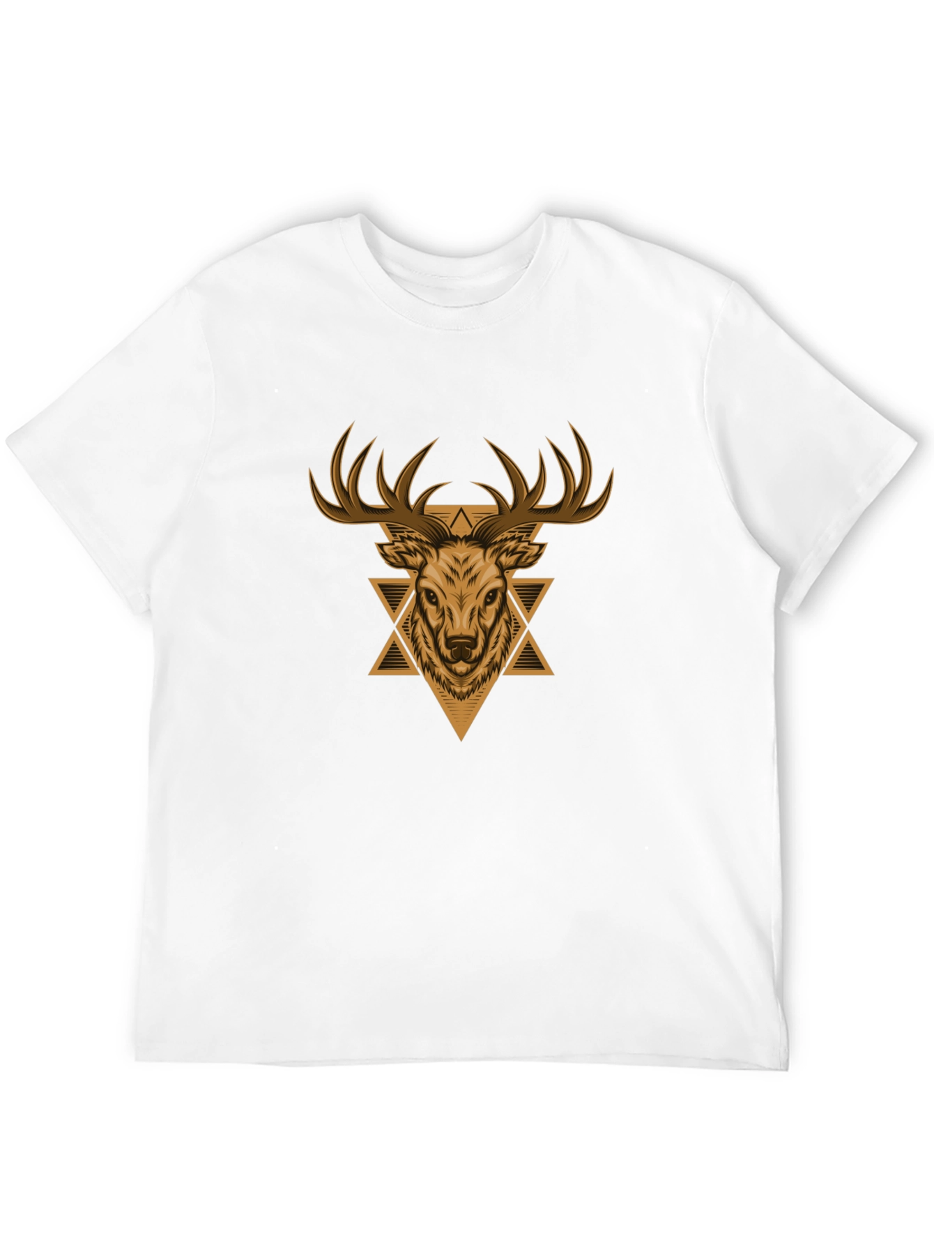 Deer Graphic Print Black T-Shirt