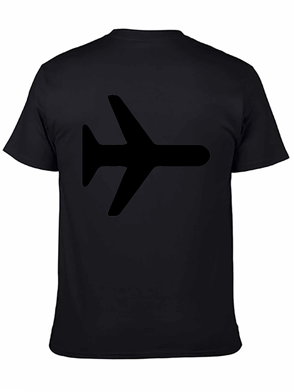 Airplane Graphic Tee - Black Casual T-Shirt