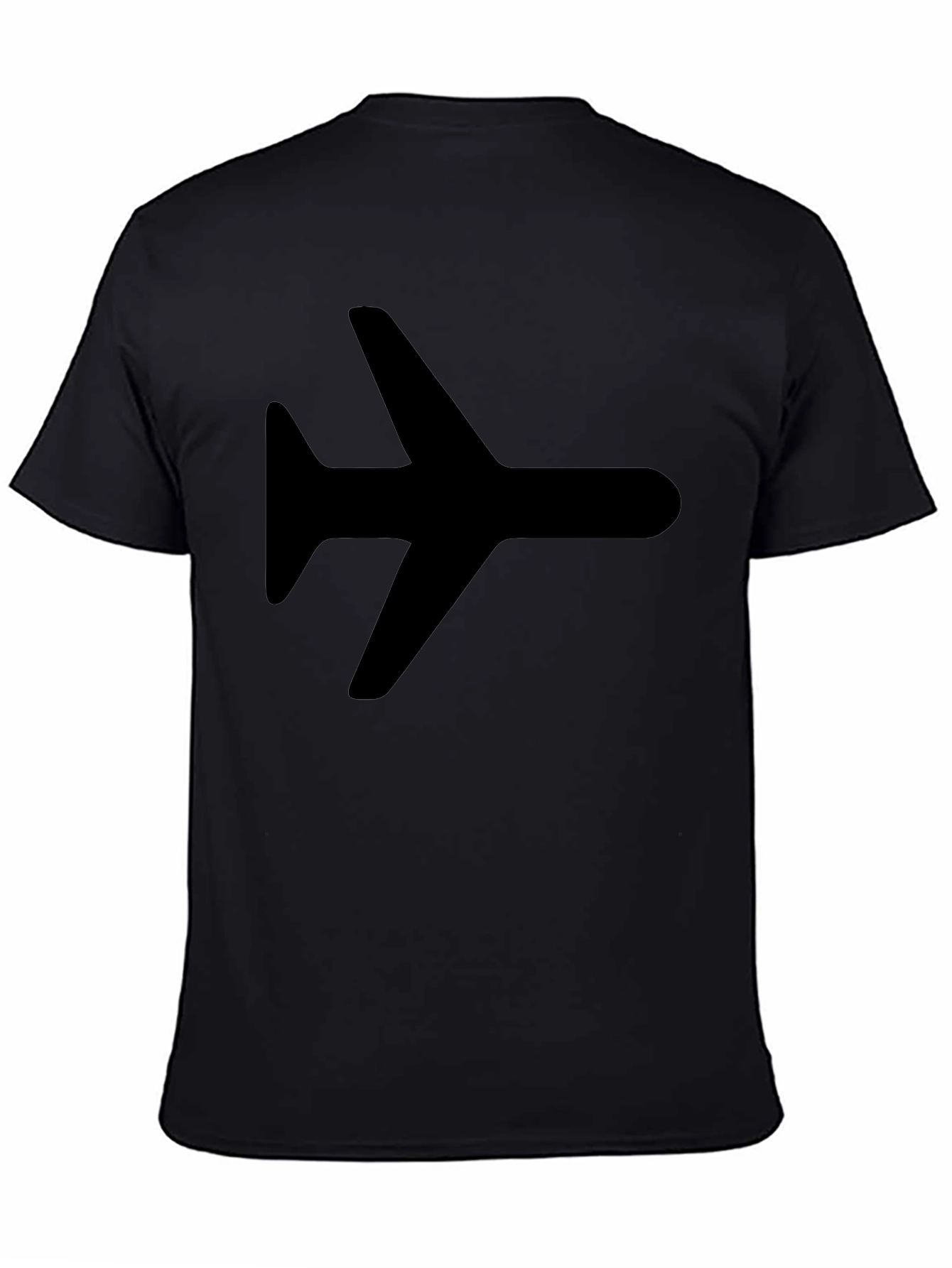 Airplane Graphic Tee - Black Casual T-Shirt