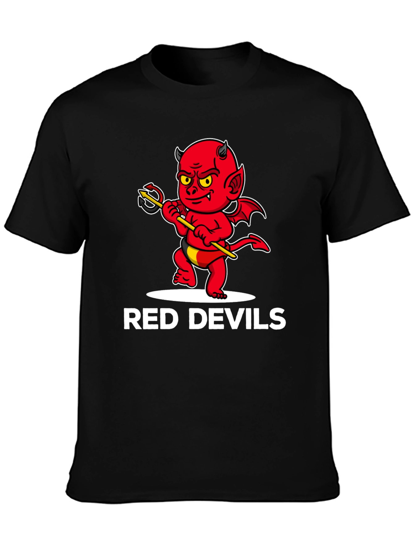 Red Devils Graphic Tee - Cartoon Devil Print