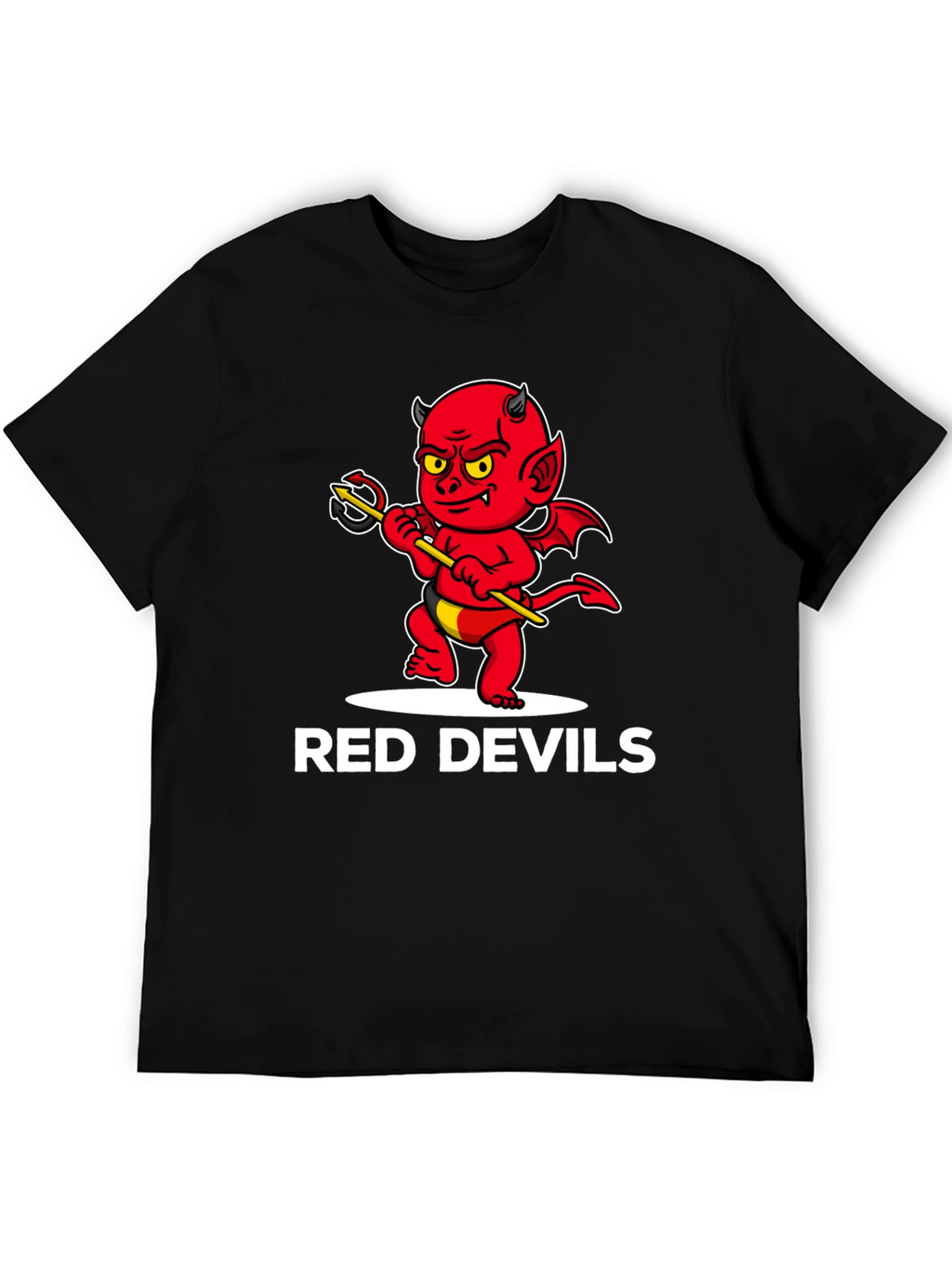 Red Devils Graphic Tee - Cartoon Devil Print