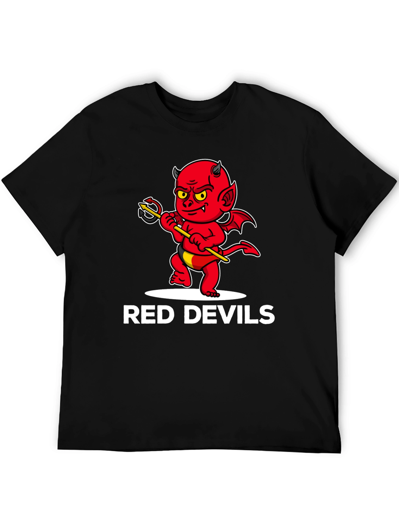 Red Devils Graphic Tee - Cartoon Devil Print