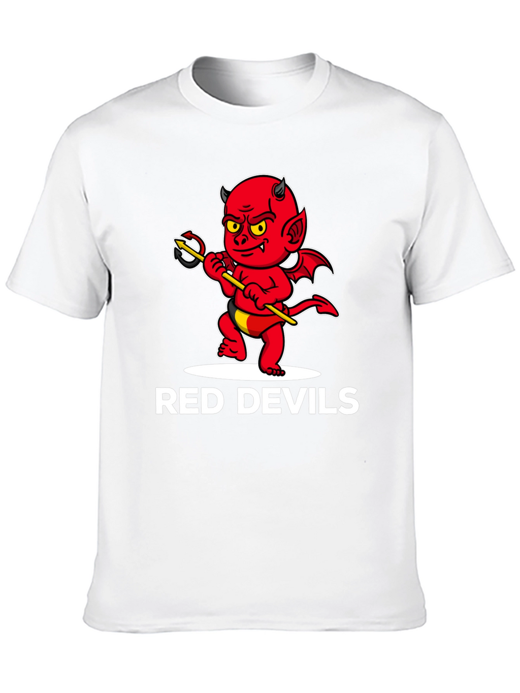 Red Devils Graphic Tee - Cartoon Devil Print