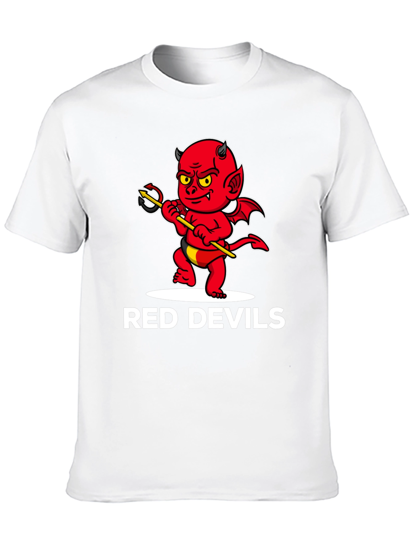 Red Devils Graphic Tee - Cartoon Devil Print