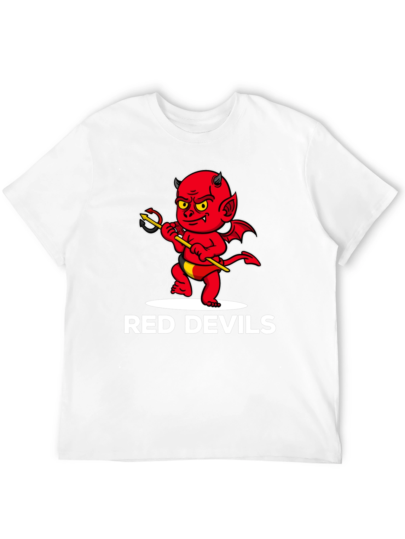 Red Devils Graphic Tee - Cartoon Devil Print