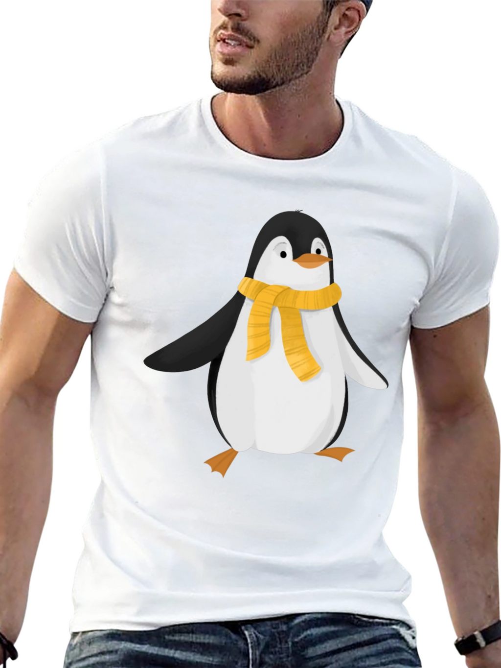 Penguin Scarf Graphic T-Shirt