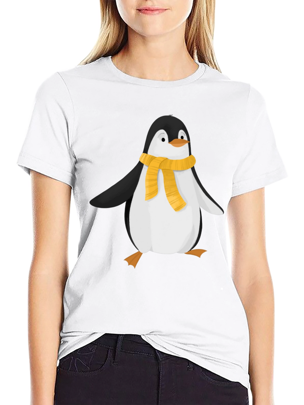 Penguin Scarf Graphic T-Shirt