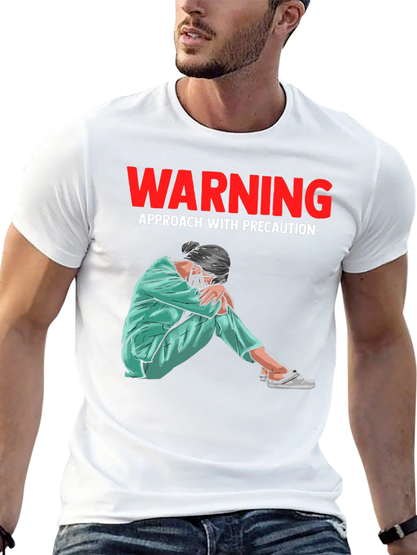 Warning T-Shirt: Approach with Precaution