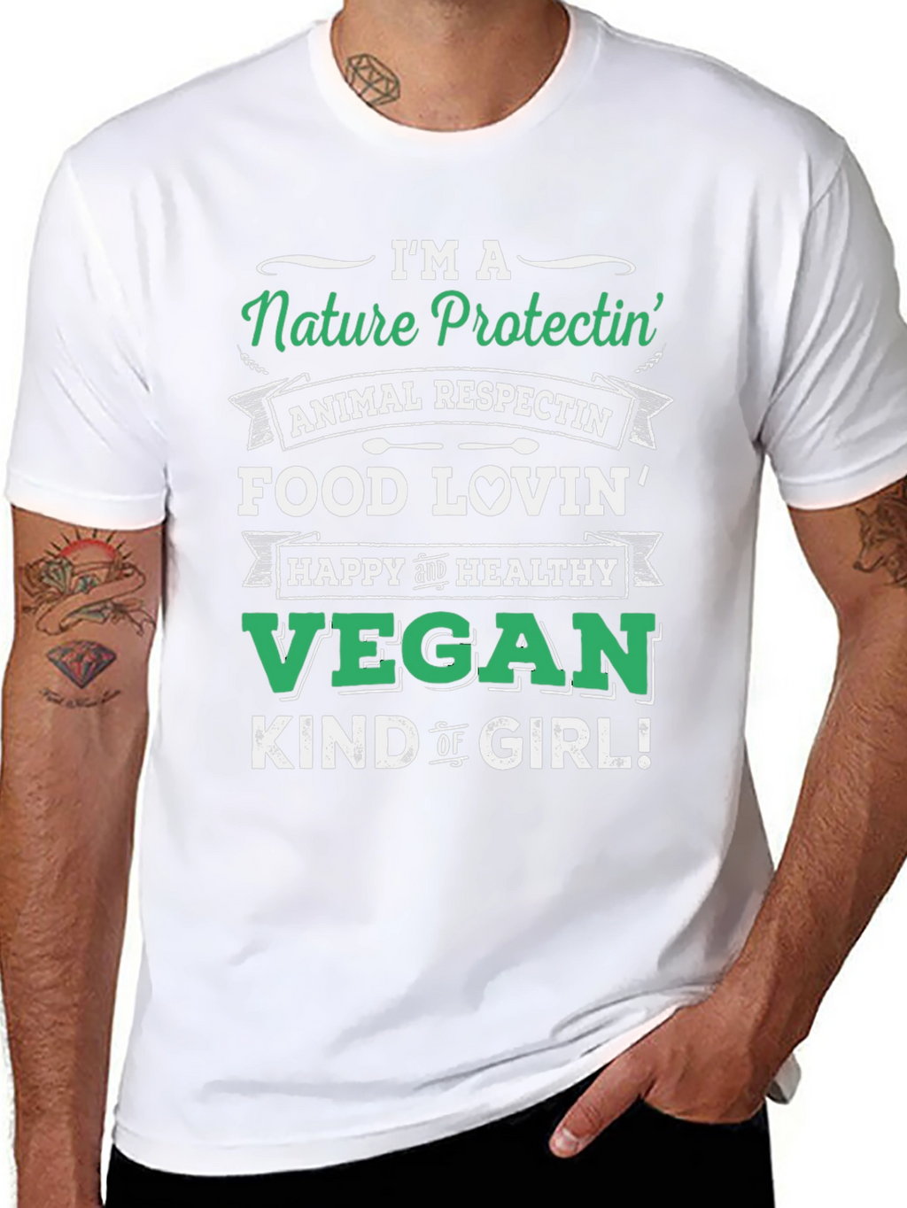 Nature Protectin Vegan Graphic T-Shirt