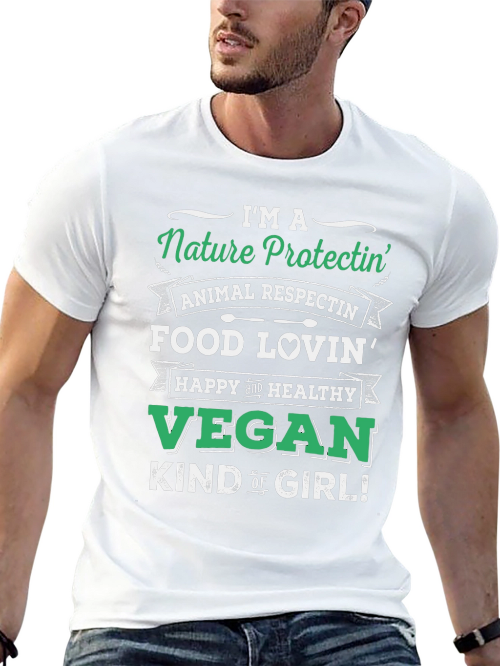 Nature Protectin Vegan Graphic T-Shirt