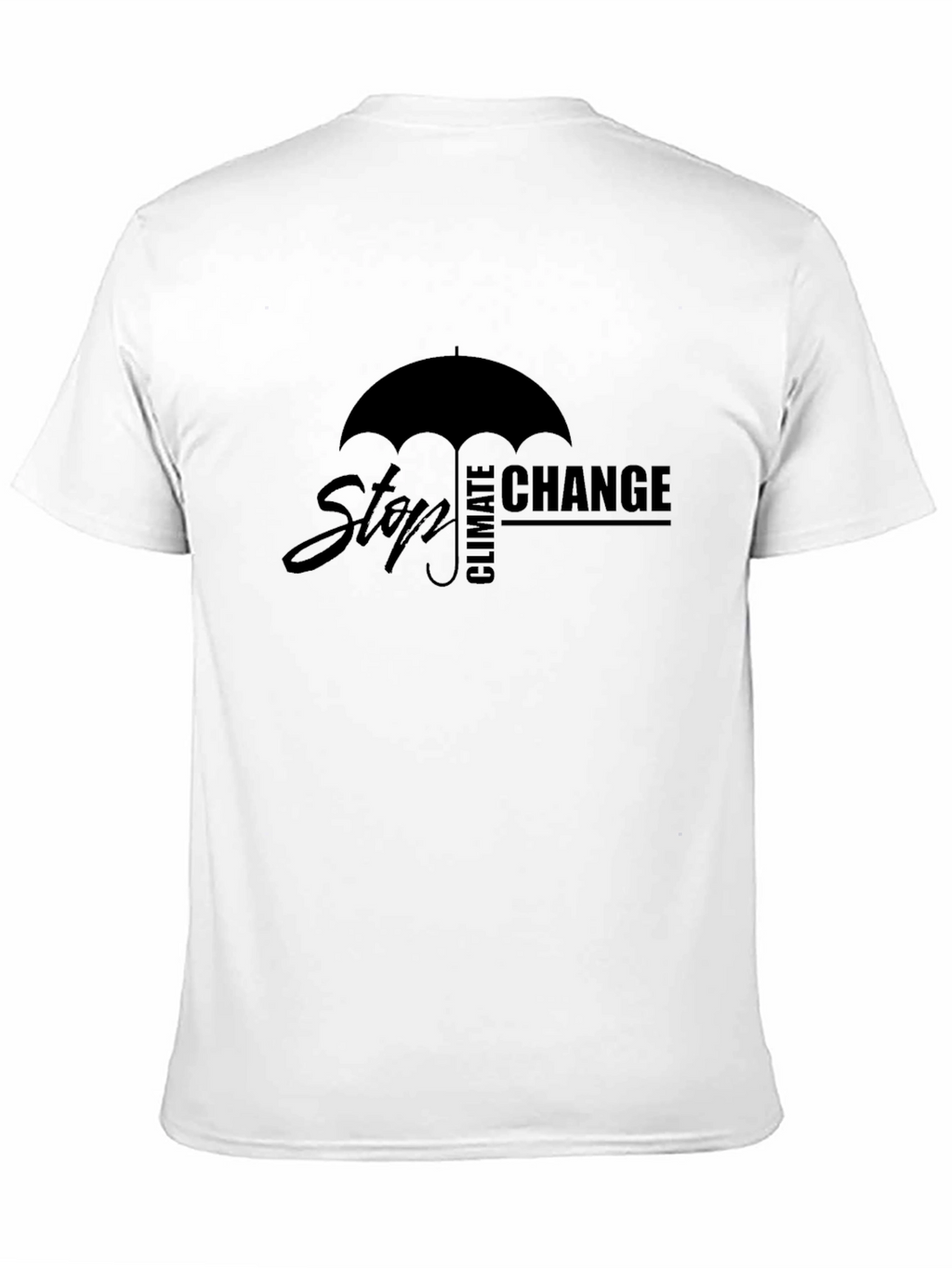 Stop Climate Change T-Shirt - Umbrella Graphic