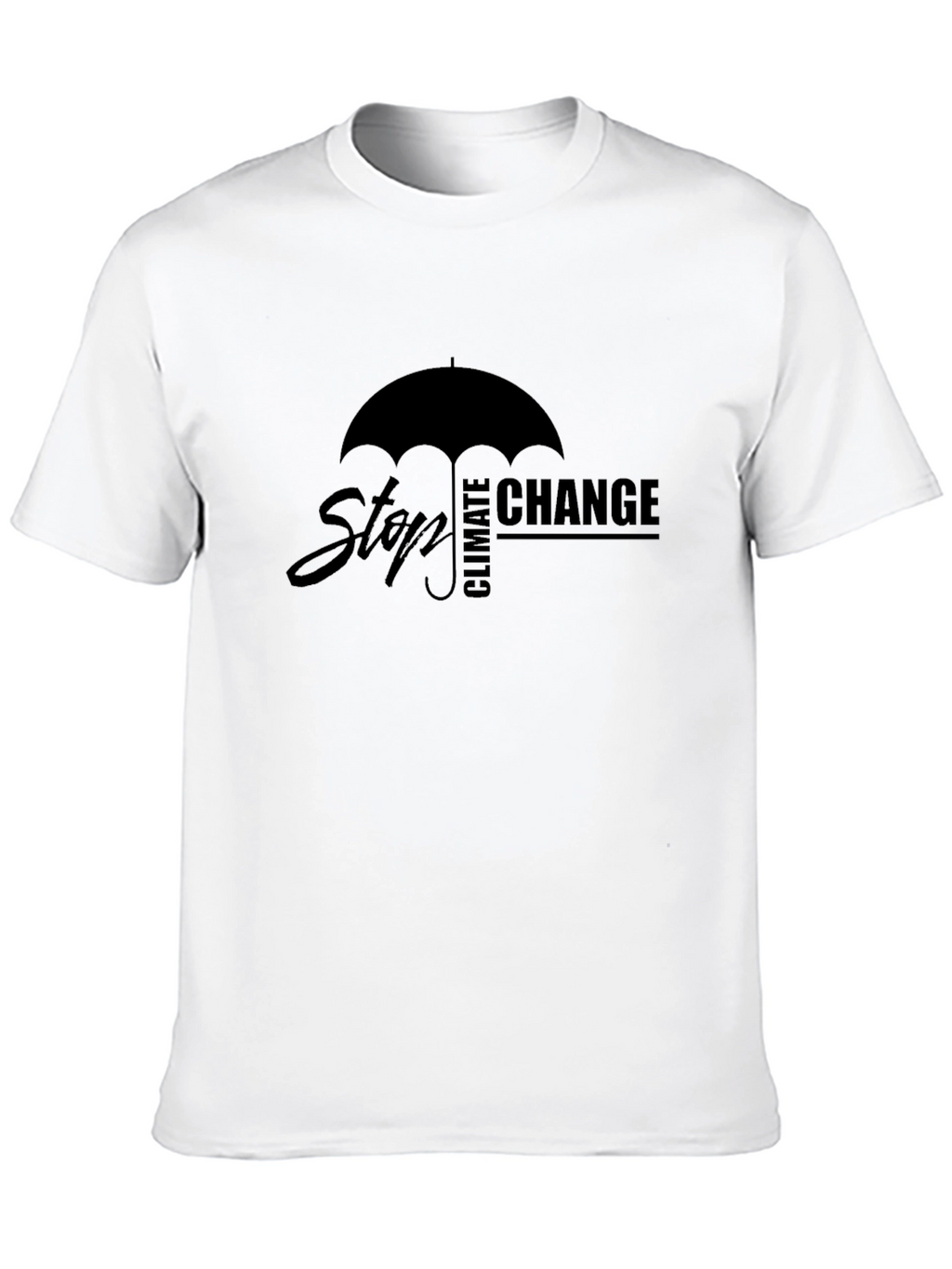 Stop Climate Change T-Shirt - Umbrella Graphic