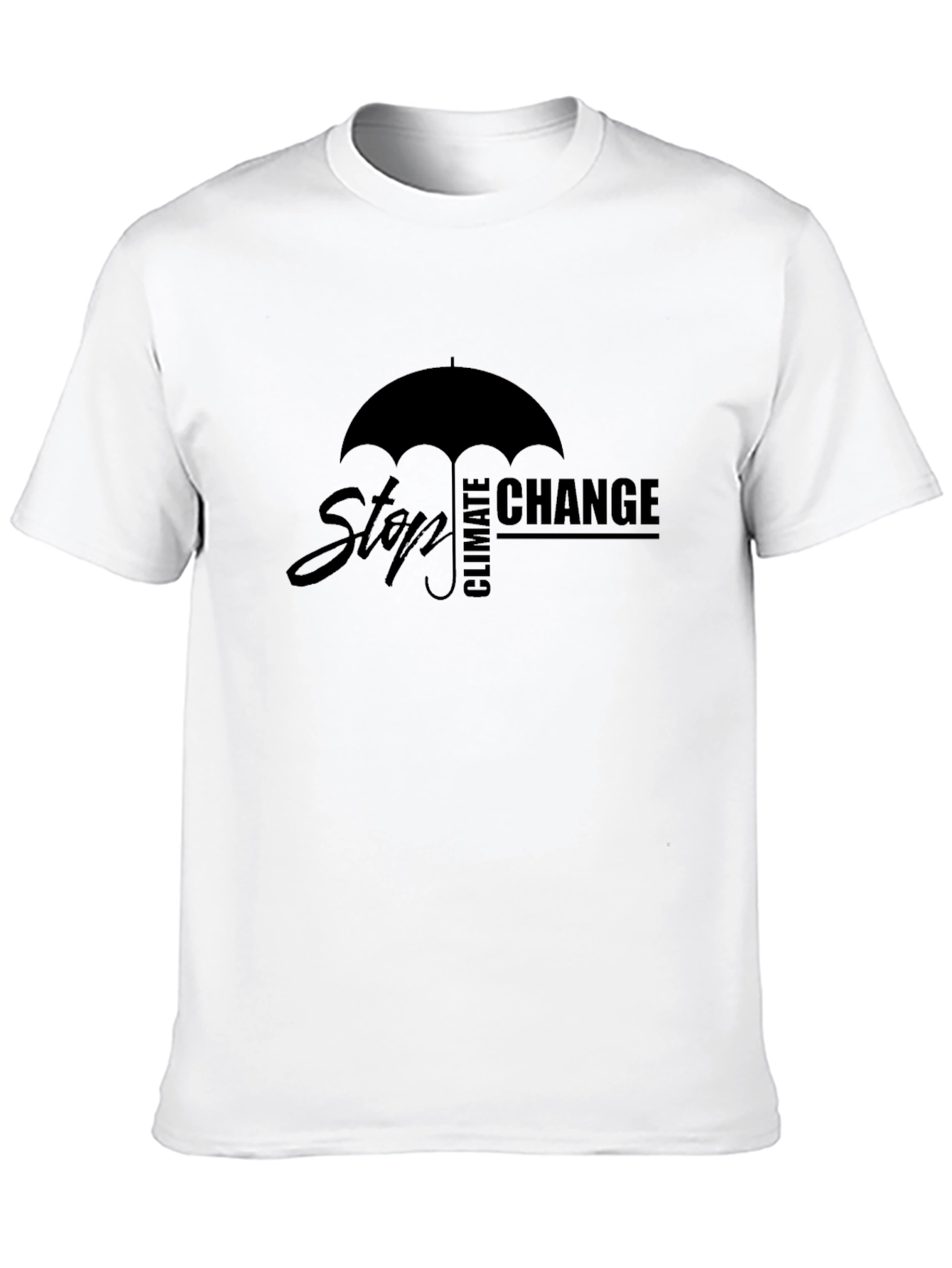 Stop Climate Change T-Shirt - Umbrella Graphic