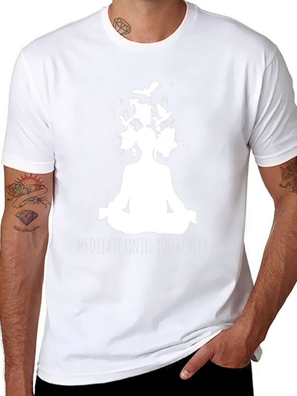 Meditate Until You Levitate Black T-Shirt