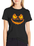 Spooky Pumpkin Face Halloween T-Shirt