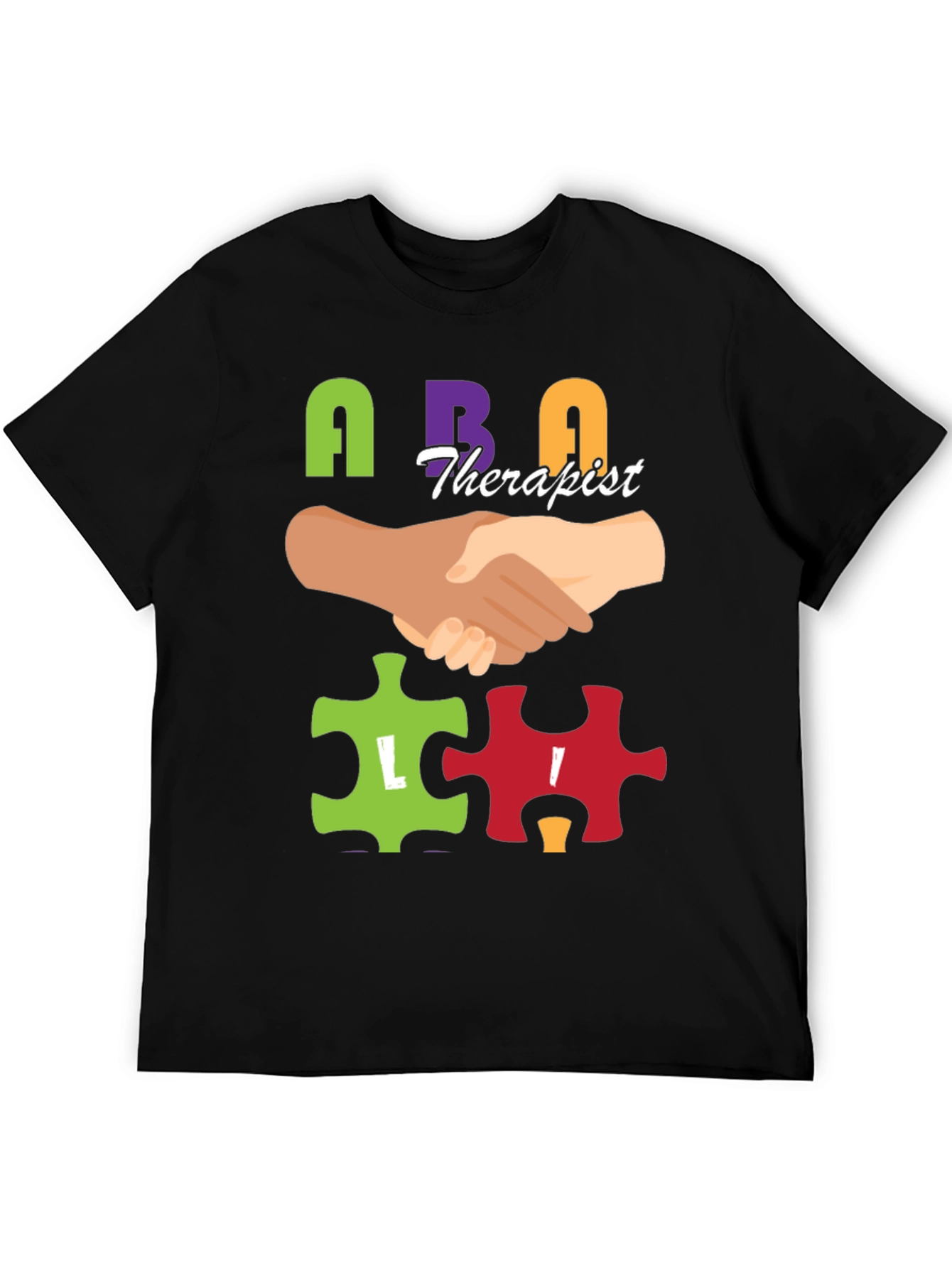 ABA Therapist Puzzle Piece T-Shirt Autism Awareness