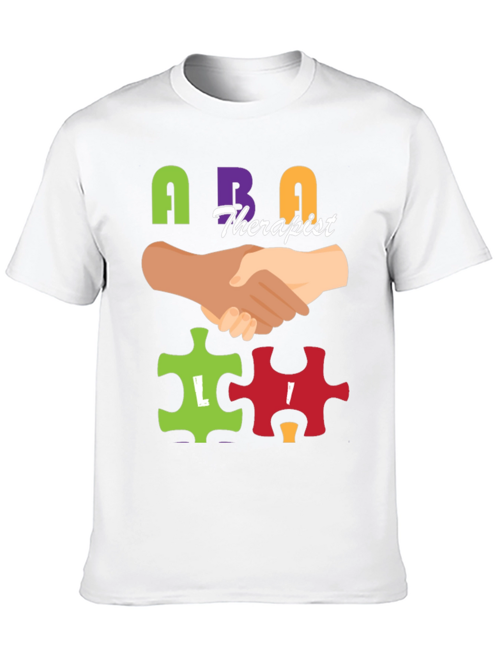 ABA Therapist Puzzle Piece T-Shirt Autism Awareness