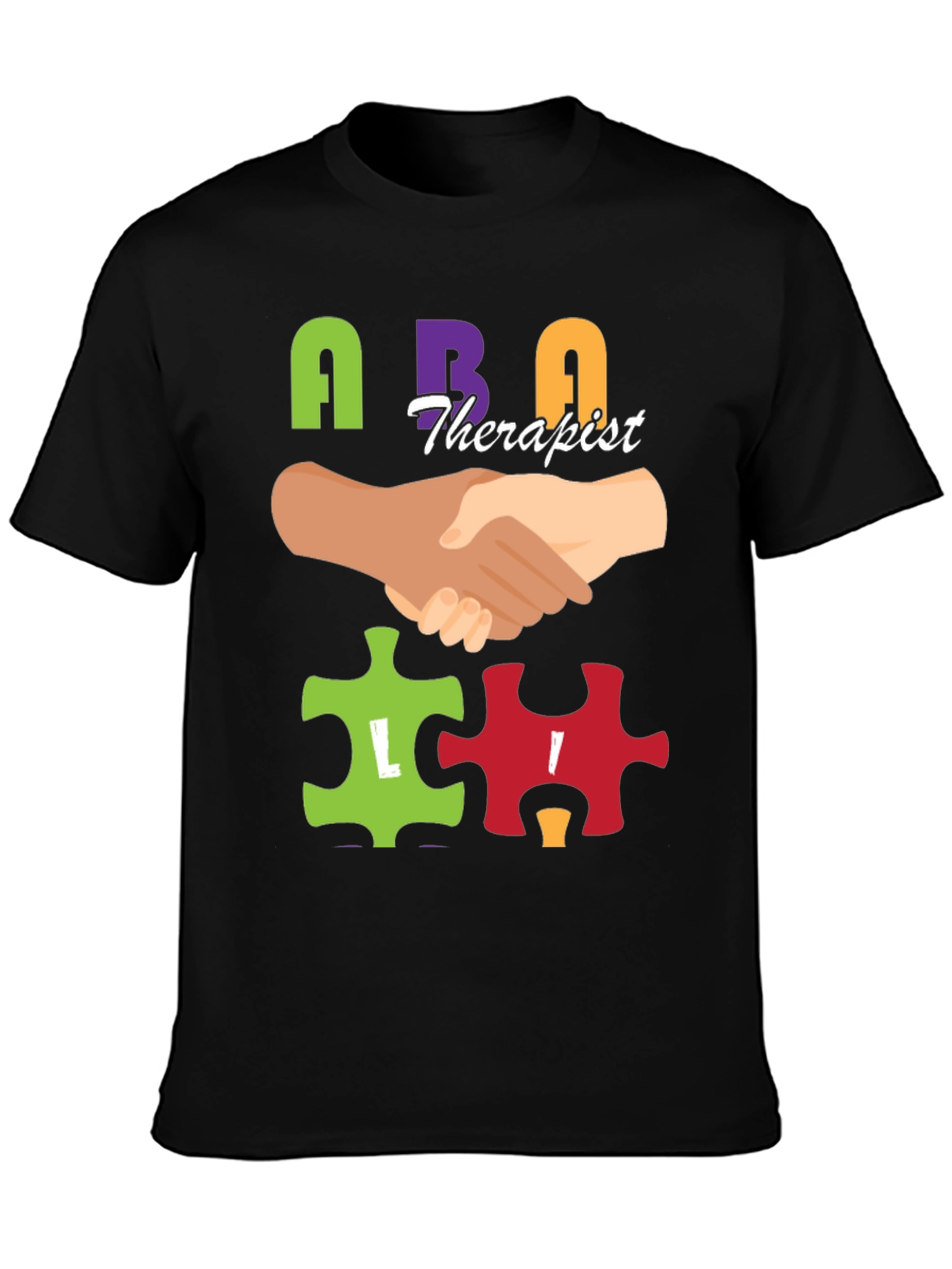 ABA Therapist Puzzle Piece T-Shirt Autism Awareness