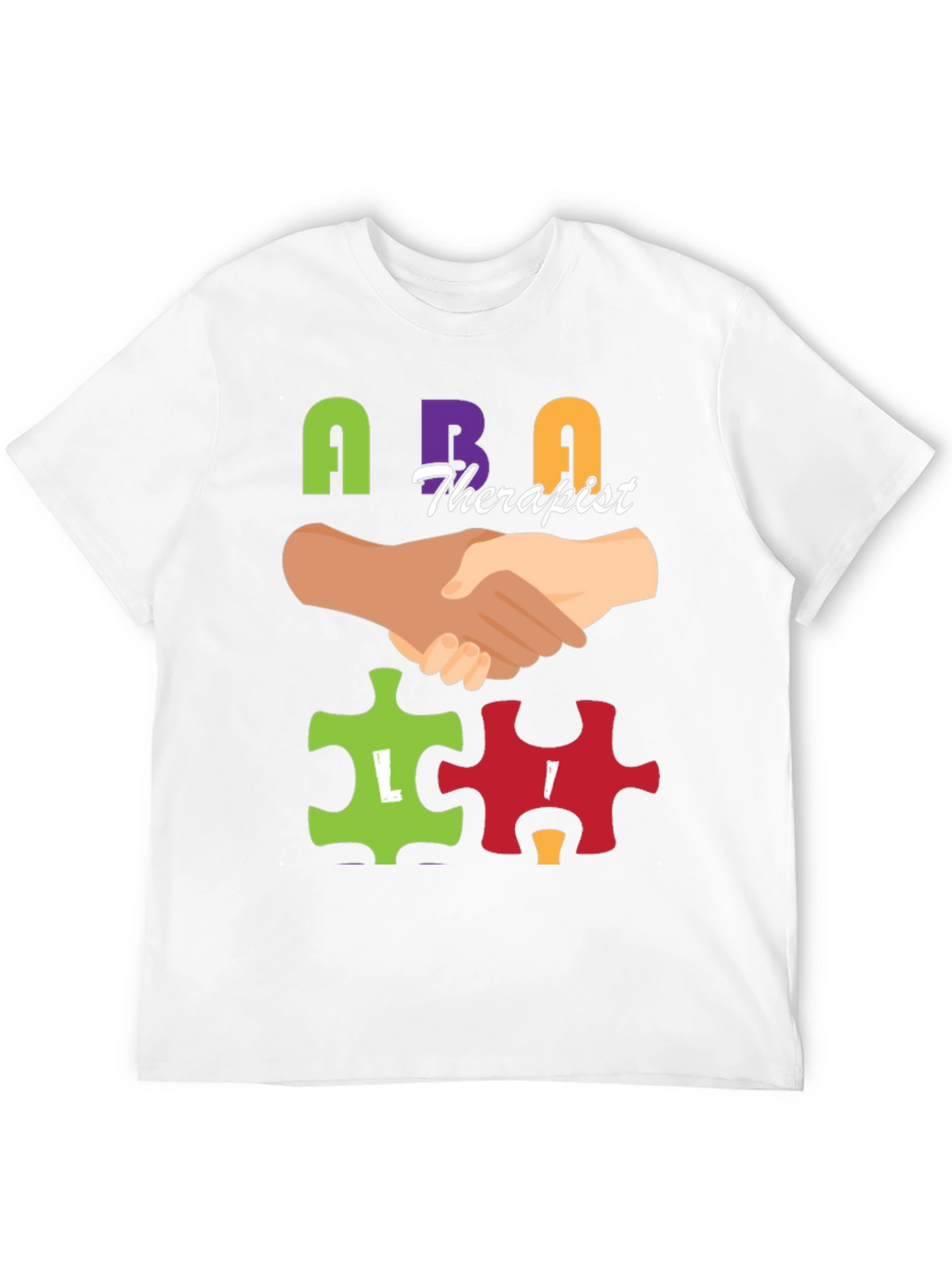 ABA Therapist Puzzle Piece T-Shirt Autism Awareness
