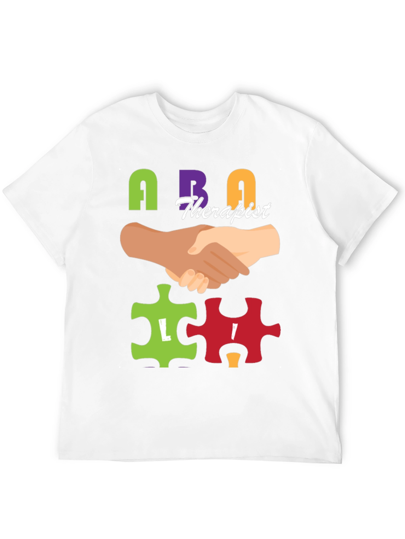 ABA Therapist Puzzle Piece T-Shirt Autism Awareness