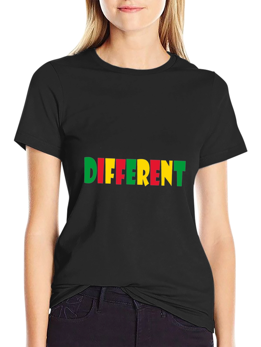 Different Graphic Tee - Stylish Black Cotton T-Shirt