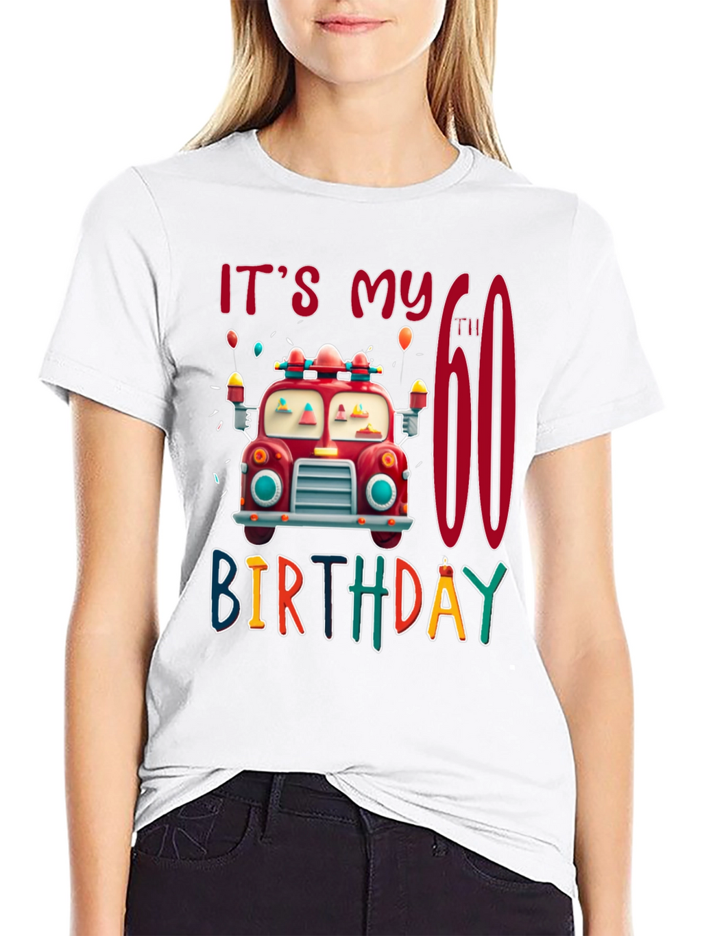 Its My 60th Birthday Fire Truck T-Shirt