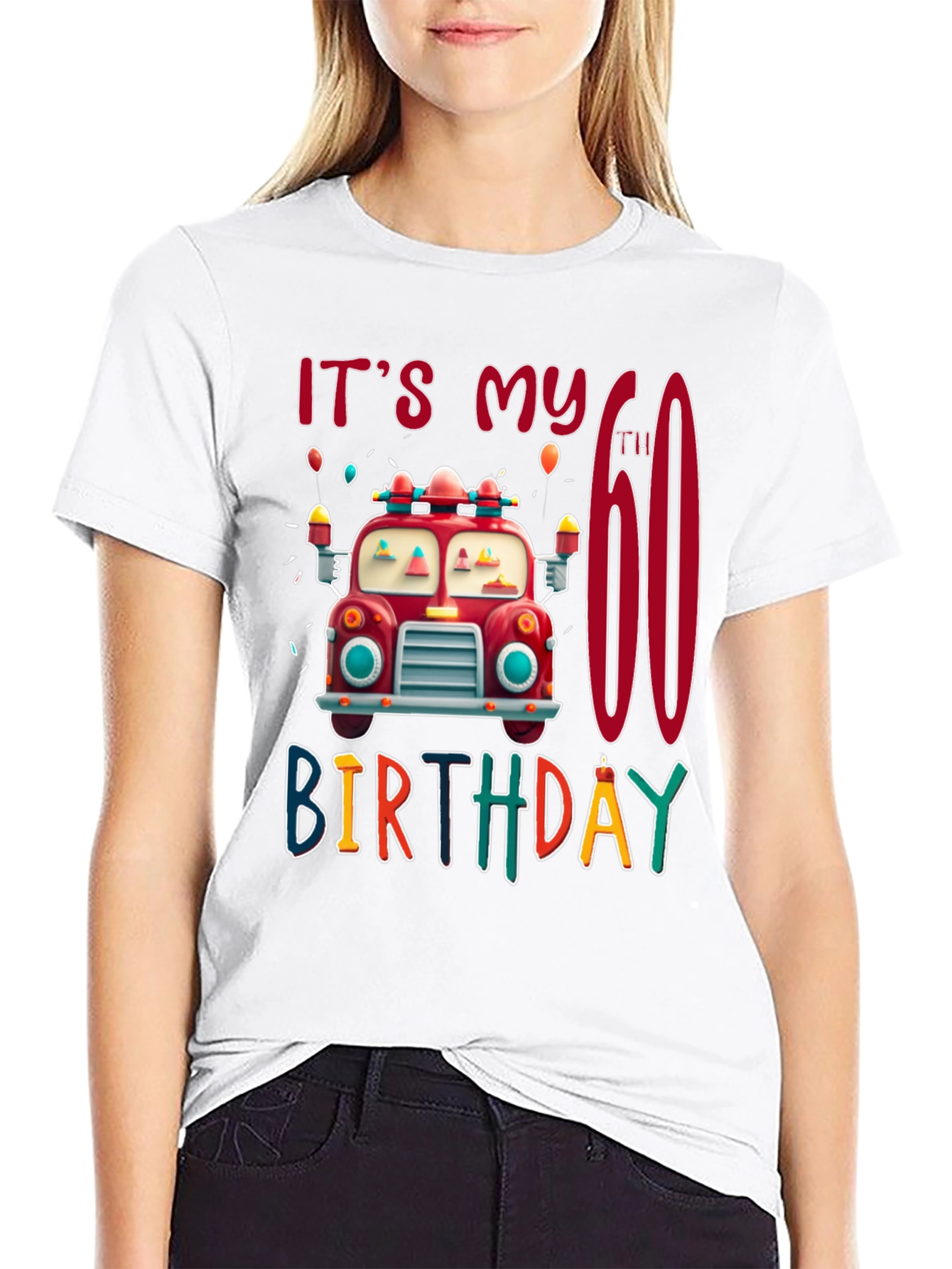 Its My 60th Birthday Fire Truck T-Shirt