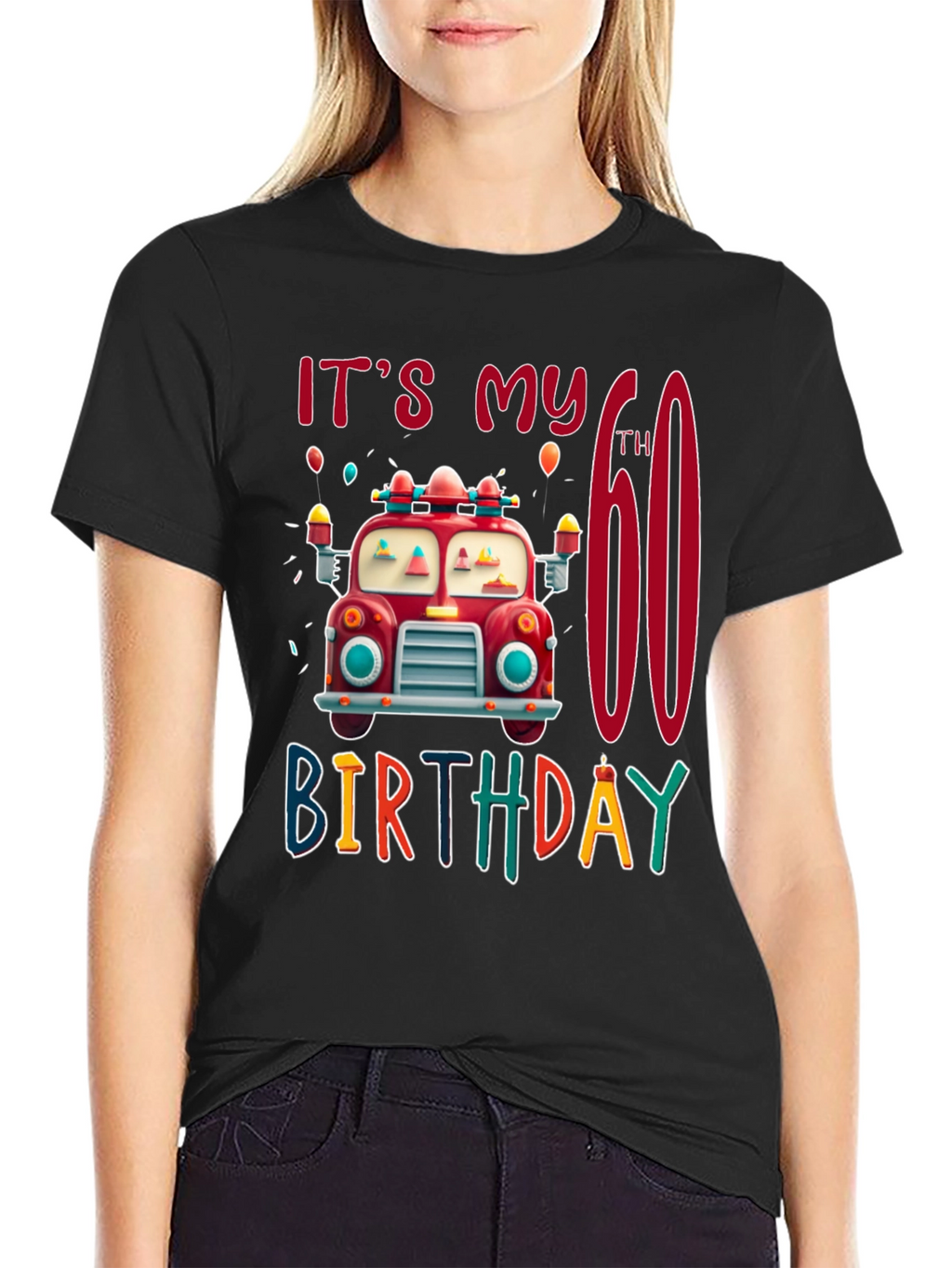 Its My 60th Birthday Fire Truck T-Shirt