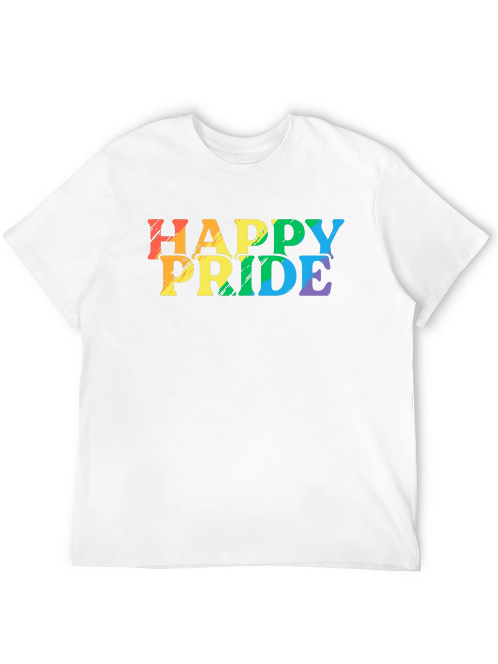 Happy Pride T-Shirt - Rainbow LGBT Graphic Tee