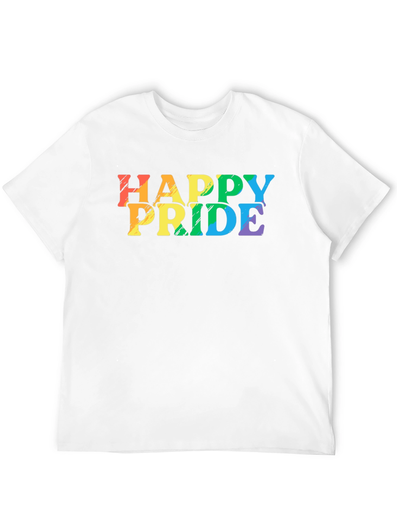 Happy Pride T-Shirt - Rainbow LGBT Graphic Tee