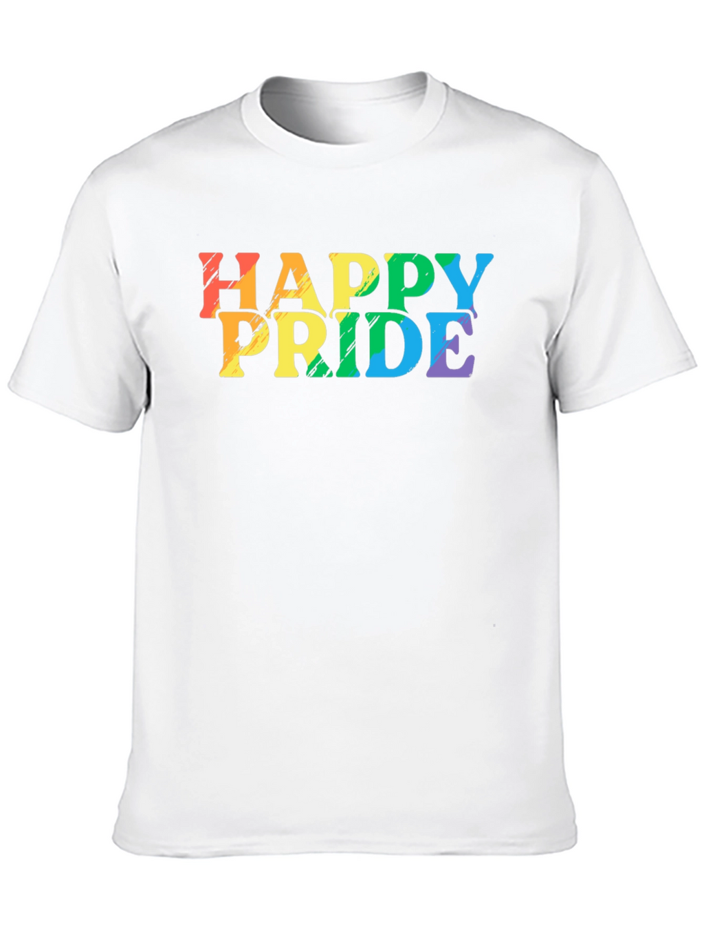 Happy Pride T-Shirt - Rainbow LGBT Graphic Tee