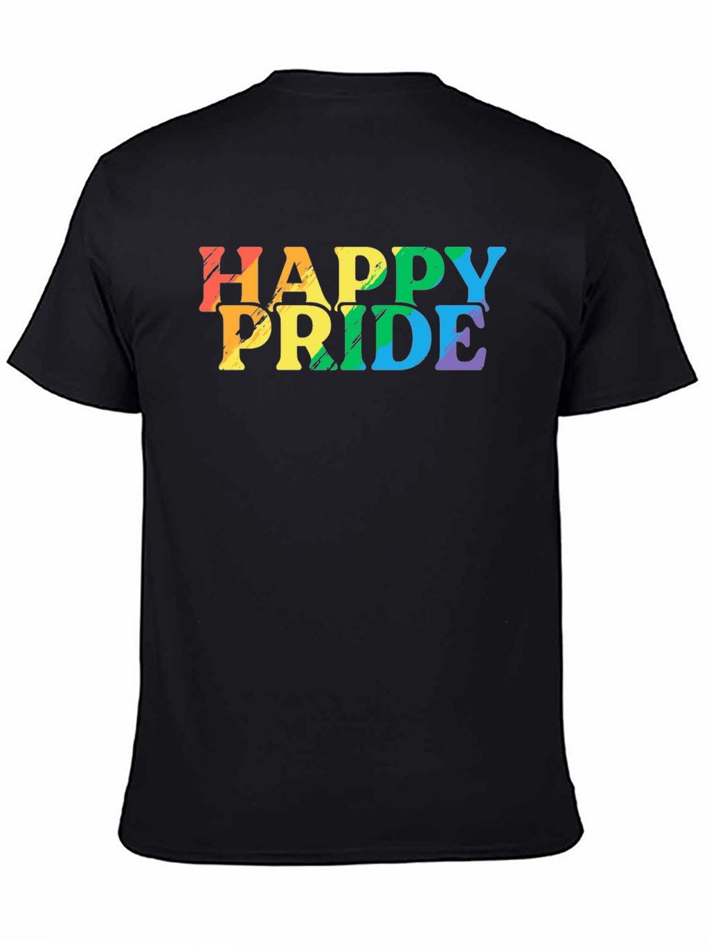 Happy Pride T-Shirt - Rainbow LGBT Graphic Tee