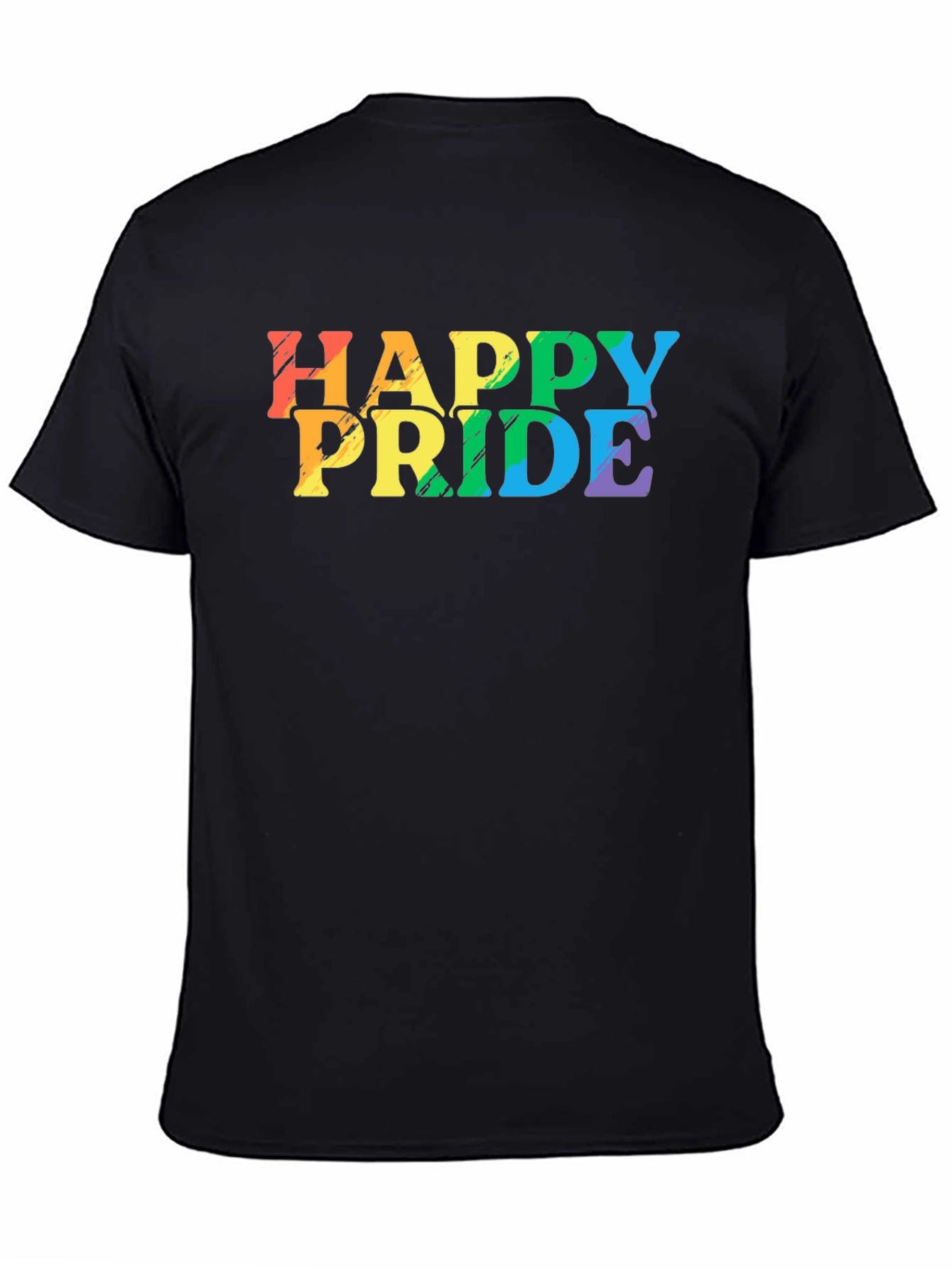 Happy Pride T-Shirt - Rainbow LGBT Graphic Tee