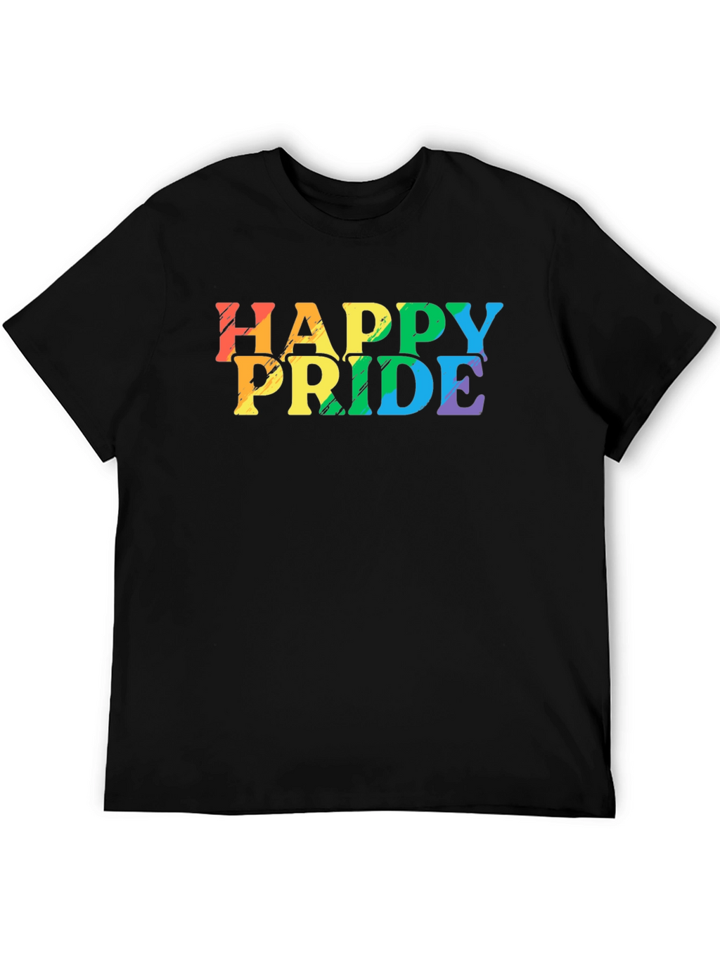 Happy Pride T-Shirt - Rainbow LGBT Graphic Tee