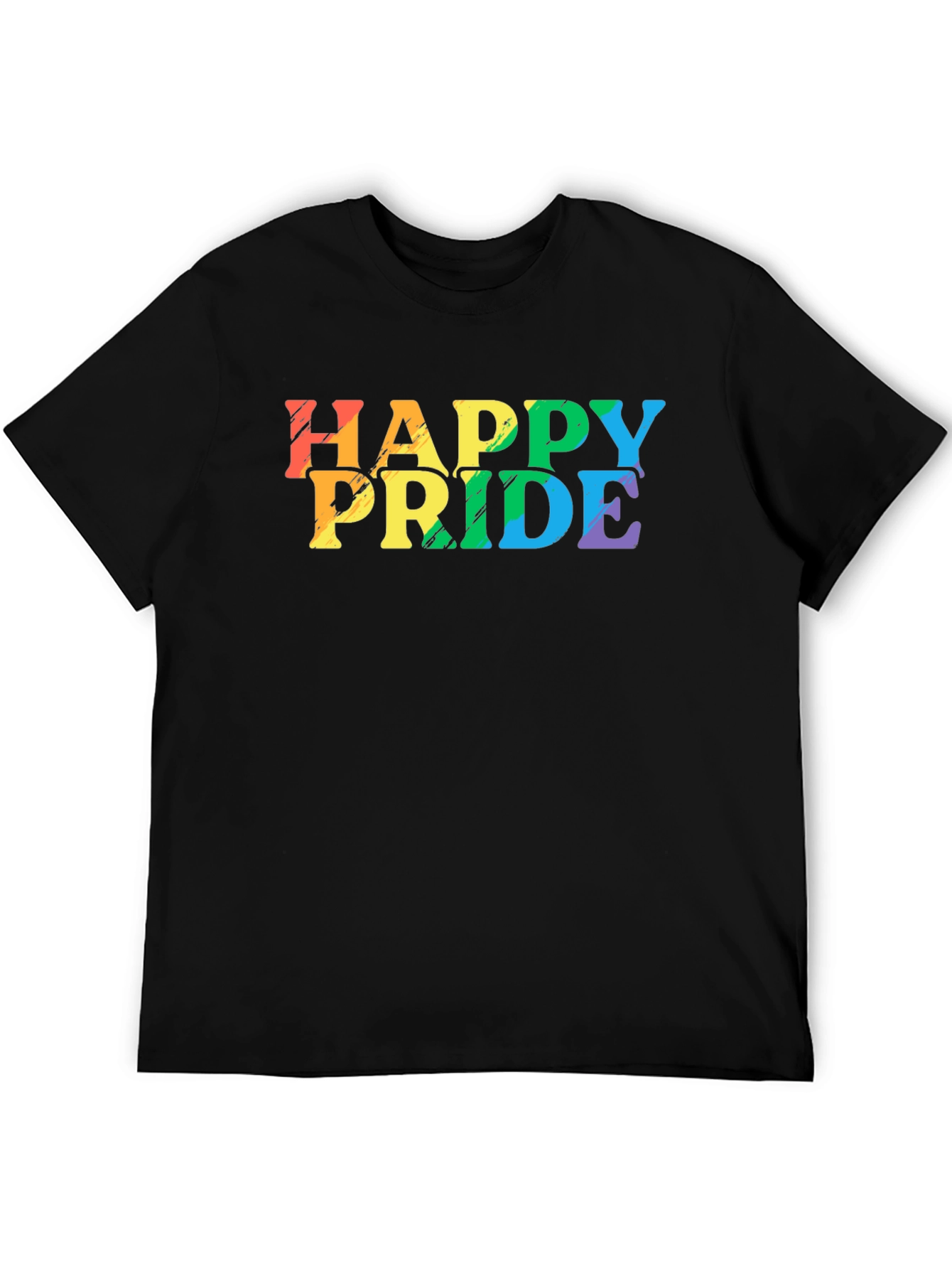 Happy Pride T-Shirt - Rainbow LGBT Graphic Tee