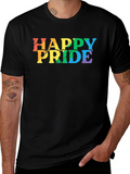 Happy Pride T-Shirt - Rainbow LGBT Graphic Tee