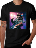 Rockstar Cat T-Shirt - Cool Cat with Guitar