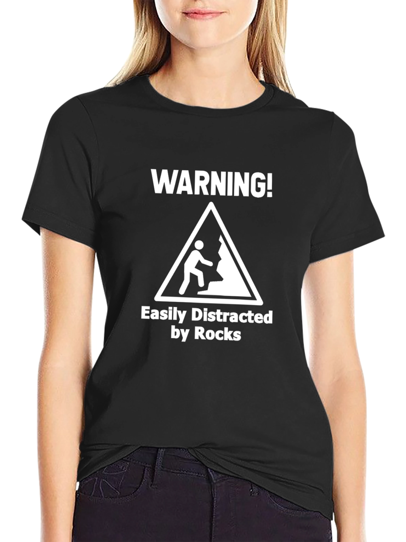 Warning: Easily Distracted by Rocks T-Shirt