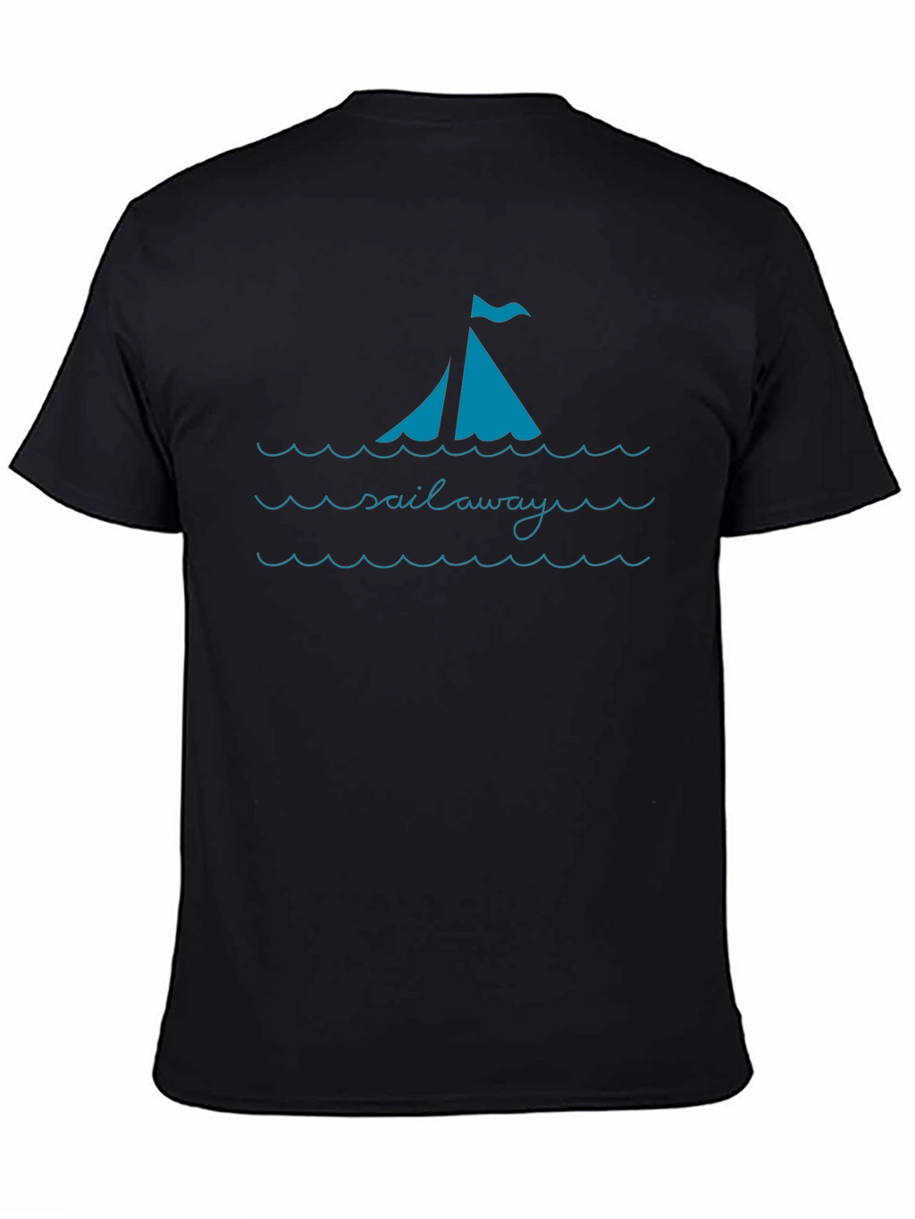 Sail Away Graphic Tee - Casual Black T-Shirt