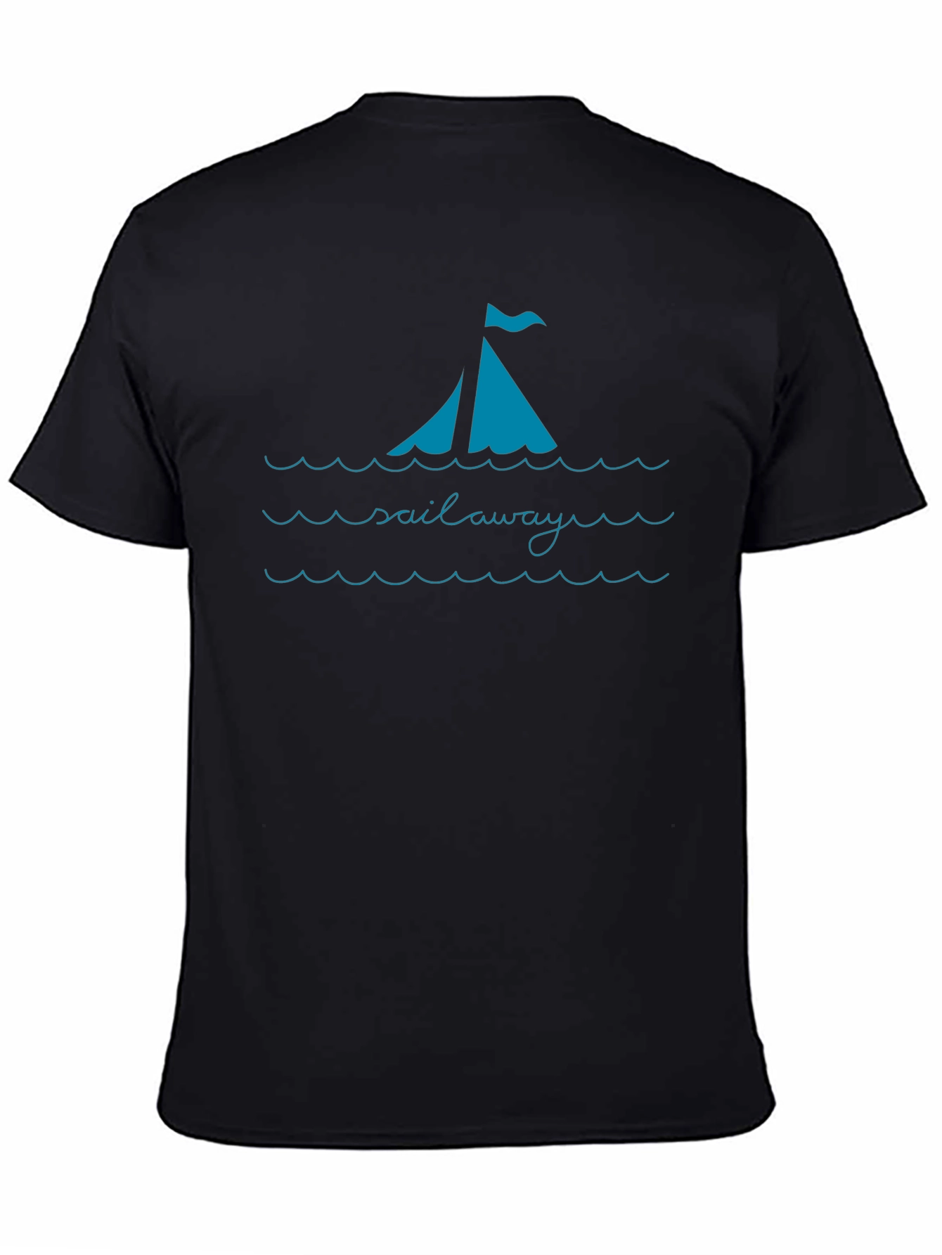Sail Away Graphic Tee - Casual Black T-Shirt