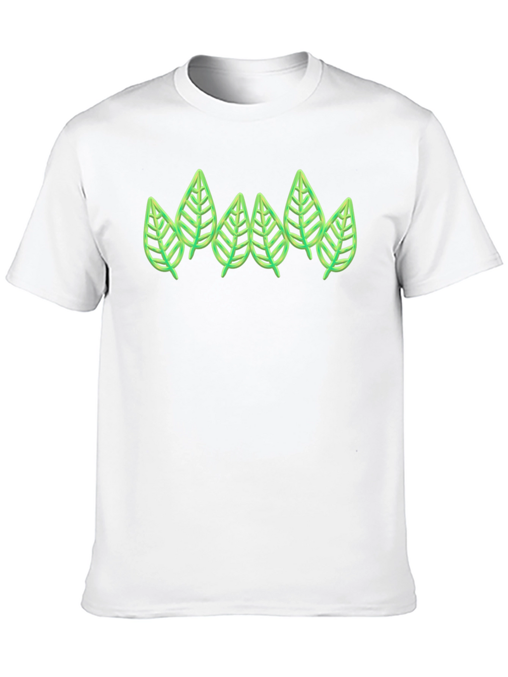 Leaf Design Black T-Shirt