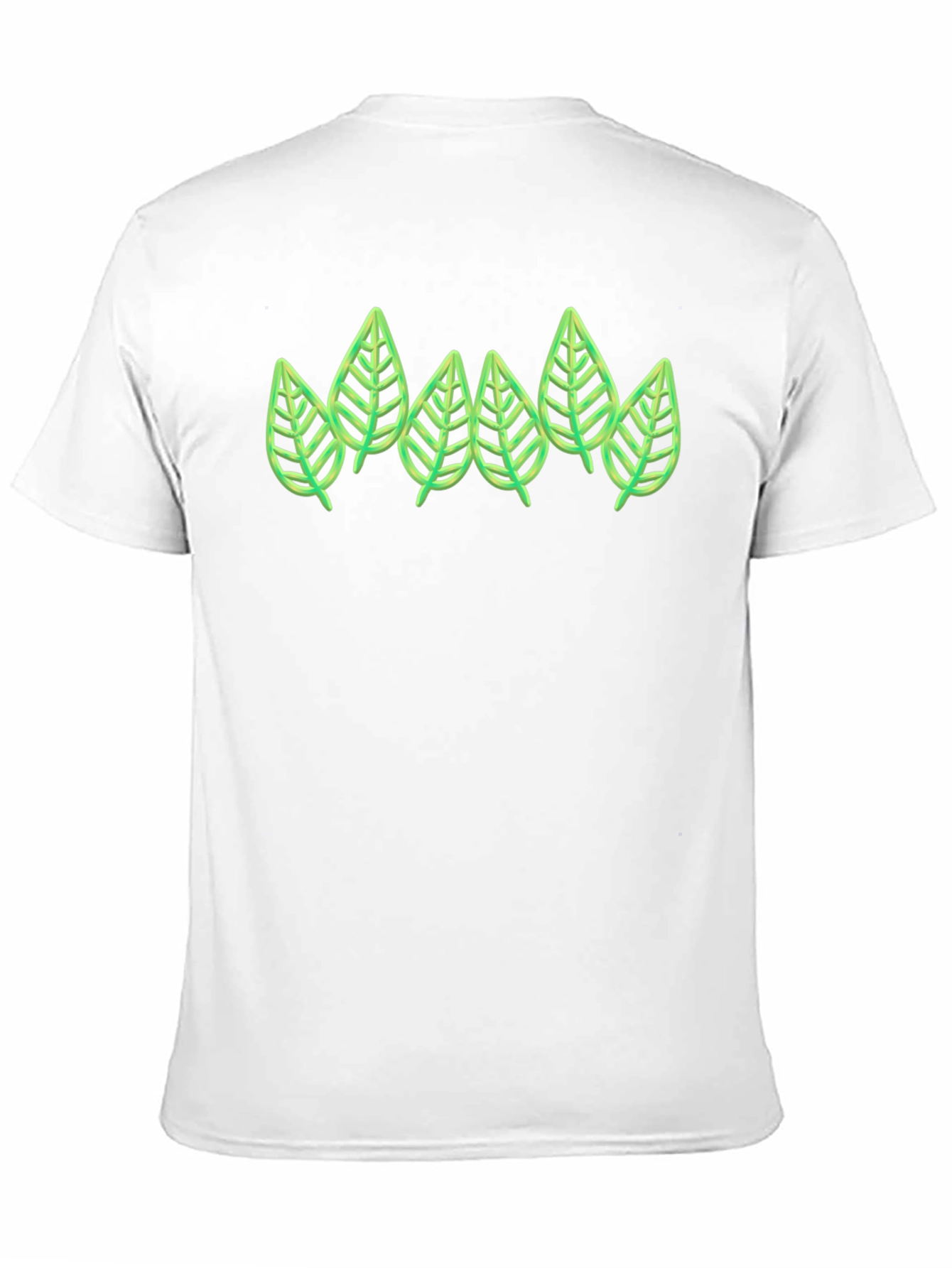 Leaf Design Black T-Shirt
