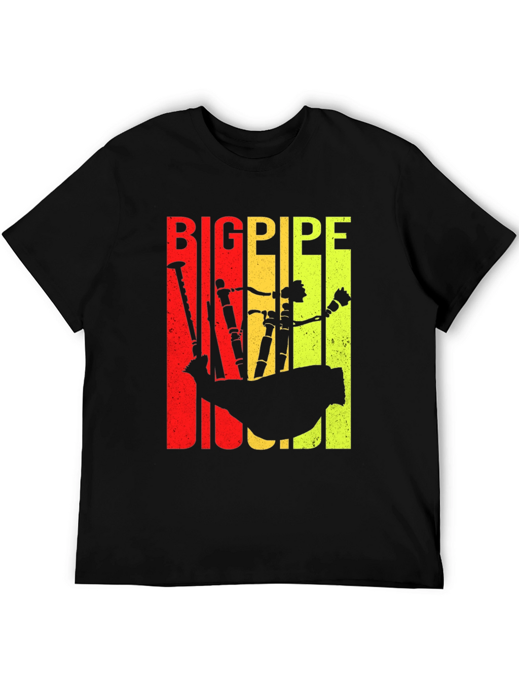 Bigpipe T-Shirt - Bagpipe Silhouette Tee