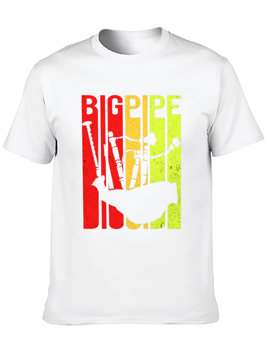 Bigpipe T-Shirt - Bagpipe Silhouette Tee