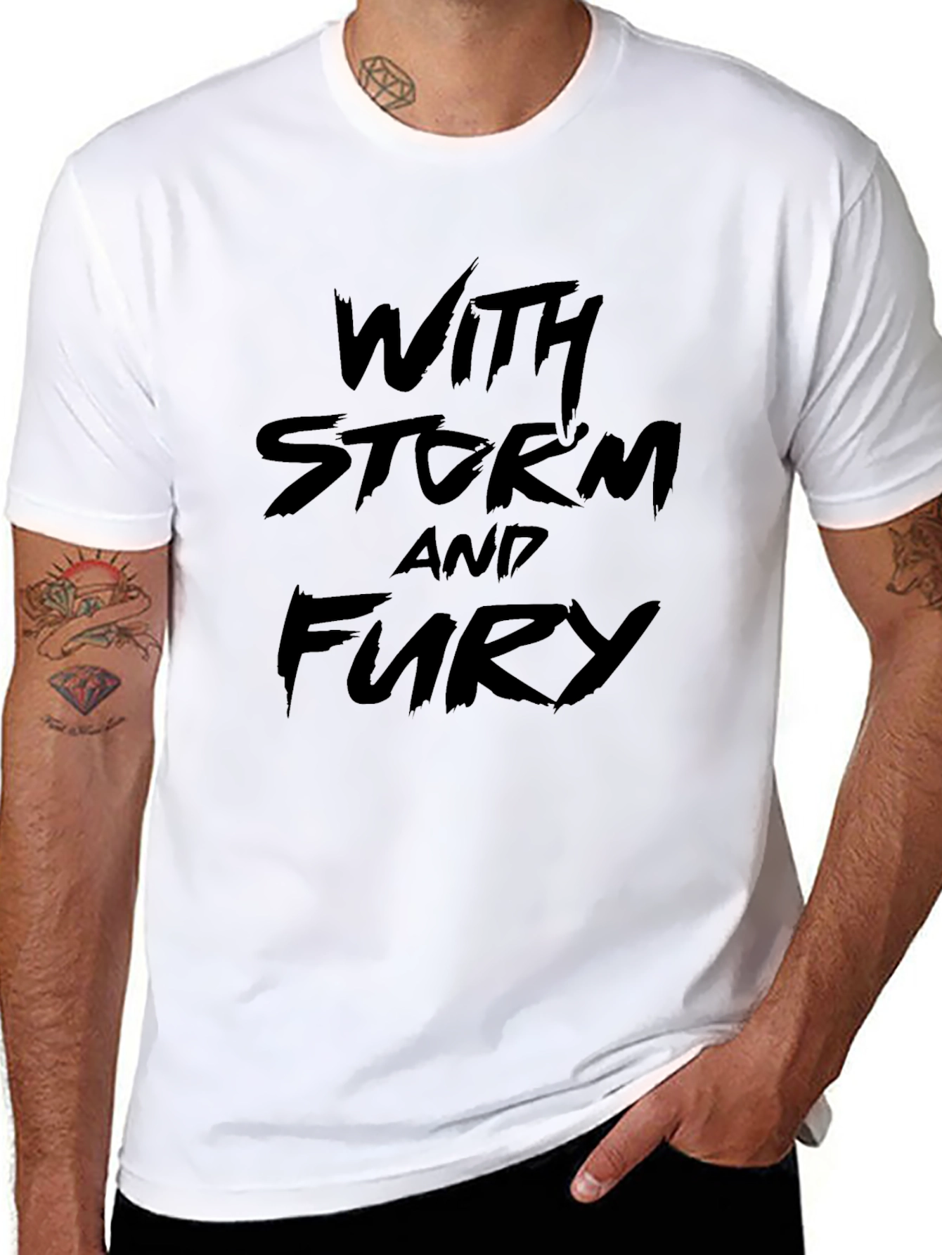 With Storm and Fury Black T-Shirt