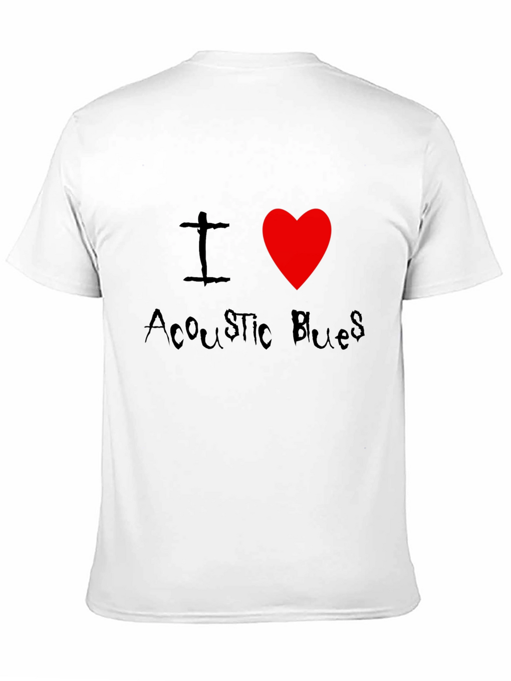 I Heart Acoustic Blues Graphic Tee - Black